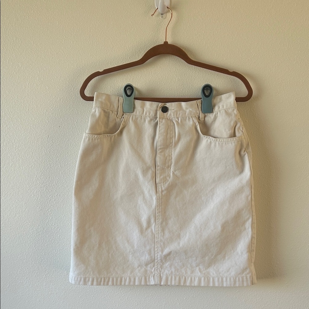 GAP Cream denim Midi Skirt